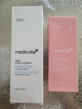 Medicube Duo - Zero Foam Cleanser & Collagen Night Wrapping Mask